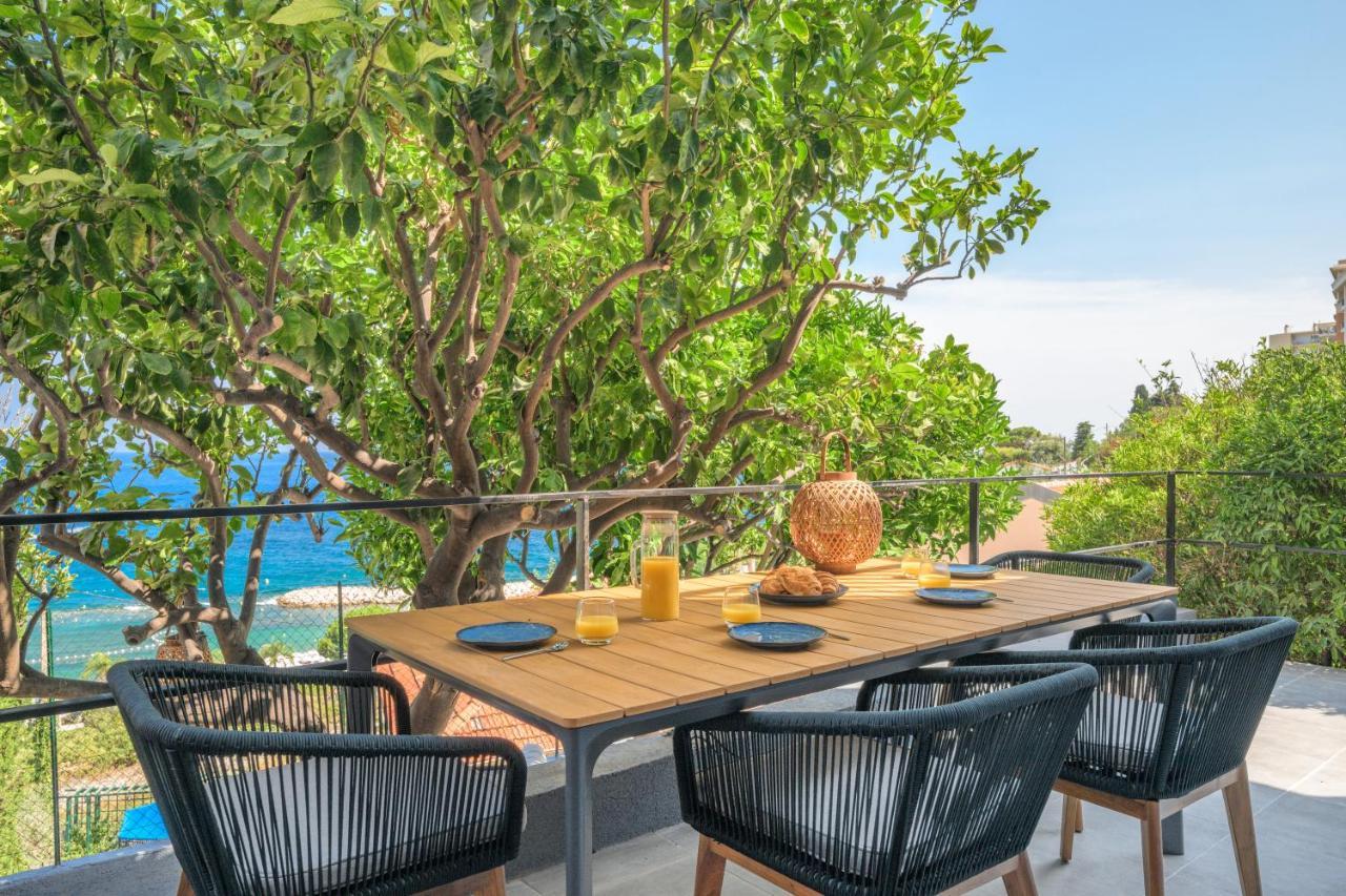 Proche Monaco, Vue Mer, Acces Plage Et Jardin Privatif Saint-Antoine  Bagian luar foto